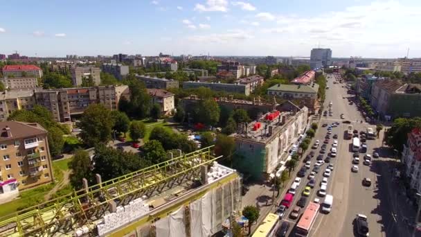 Reconstrucción de edificios, vista superior — Vídeos de Stock