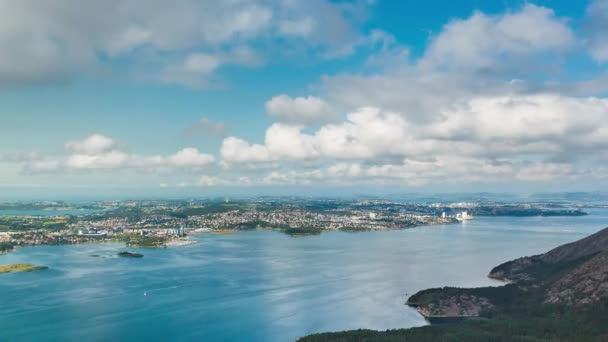 Пейзаж Норвегии, время — стоковое видео
