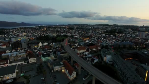 Stavanger Köprüsü Üstten Görünüm — Stok video