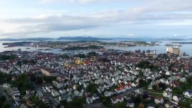 Stavanger, Norveç'in havadan görünümü