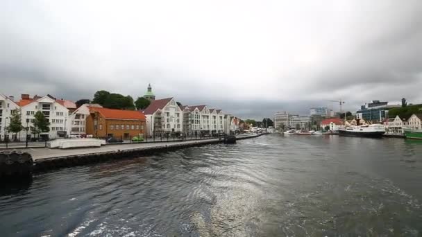 Der Beginn der Reise vom Stavanger — Stockvideo