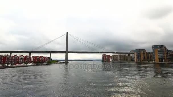 Puente de la ciudad de Stavanger — Vídeo de stock