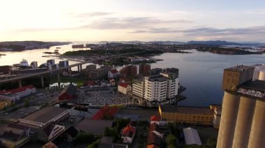 Stavanger, havadan görünümü banka üzerinde bitki