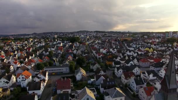 St. Johannes Stavanger Church, felülnézet — Stock videók