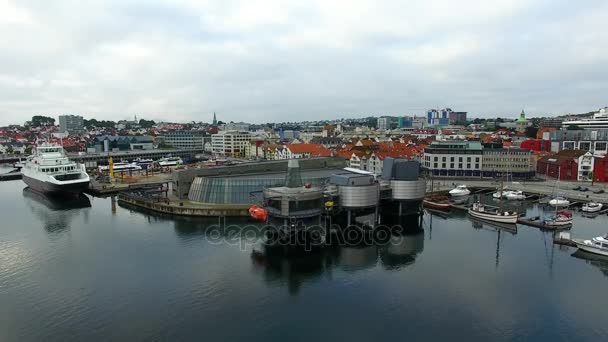 Museo Noruego del Petróleo, vista superior — Vídeo de stock