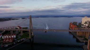 Kuş-göz görüş-in Stavanger Şehir Köprüsü