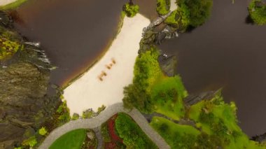 Flor ve Flaere Bahçe, havadan görünümü