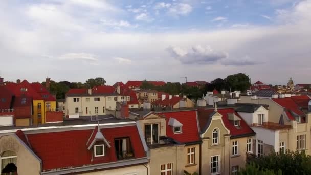 Stadsgezicht van Sopot, bekijken van bovenaf — Stockvideo
