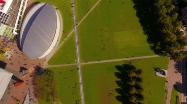 Museum square Amsterdam, yukarıdan görünüm