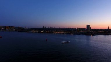 Gece Amsterdam, yukarıdan görünüm