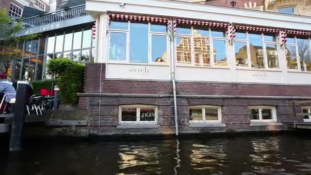 アムステルダムでのボートの旅 — ストック動画