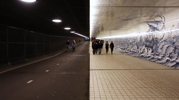 Tunel w Amsterdamie — Wideo stockowe