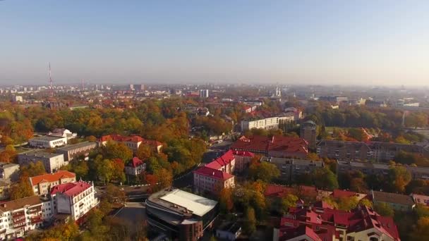 Luchtfoto van Kaliningrad — Stockvideo