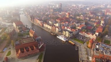Gdansk eski kasaba yukarıdan görünüm