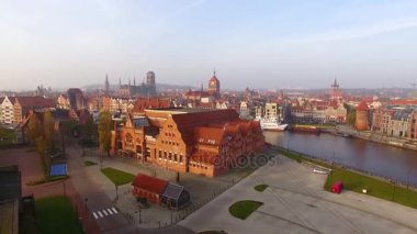 Gdansk eski kasaba yukarıdan görünüm