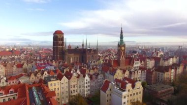 Eski kasaba Gdansk, üstten görünüm