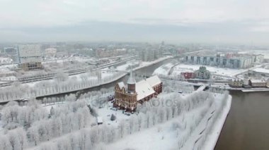 Anteni: Kaliningrad, Rusya'nın karla kaplı şehrin Katedrali