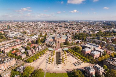 Museum square Amsterdam, yukarıdan görünüm