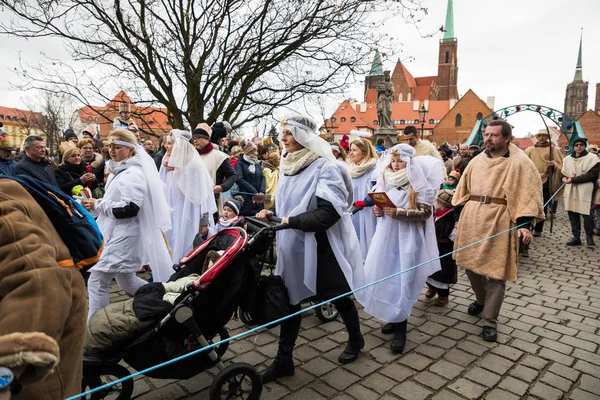 Празднование трех королей во Вроцлаве, Польша — стоковое фото