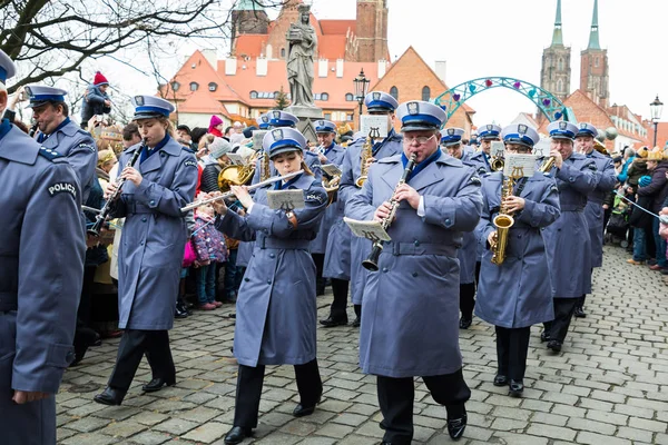 Firandet av tre kungar i Wroclaw, Polen — Stockfoto