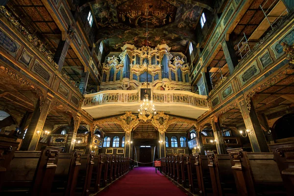 Malerisches Innere der Friedenskirche in Swidnica, Polen — Stockfoto