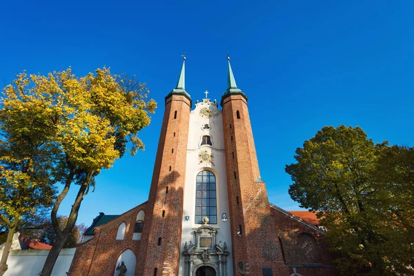 Große Fassade der Oliwa-Kathedrale, Sopot — Stockfoto