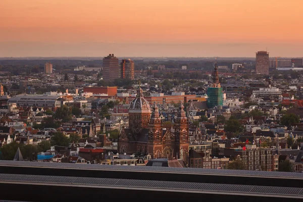Puesta de sol sobre Amsterdam — Foto de Stock