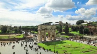 Roma, İtalya, Timelapse: Arch Konstantin