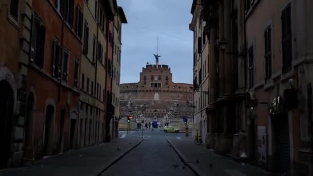 Roma Italia Hyperlapse Castello Sant Angelo — Video Stock