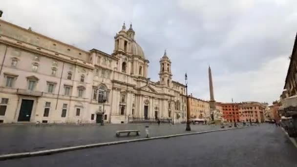 Ρώμης Στην Ιταλία Hyperlapse Πλατεία Piazza Navona — Αρχείο Βίντεο