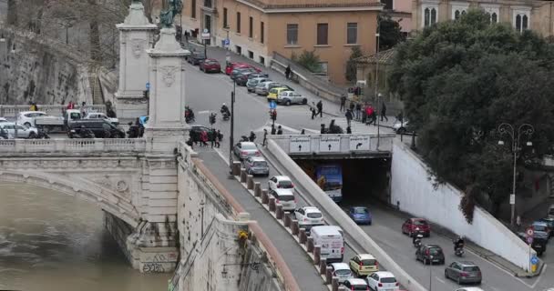 Rome Italie Mars 2018 Circulation Sur Pont Dans Tunnel Rome — Video