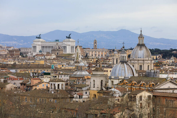 Roofs of Rome at spring time