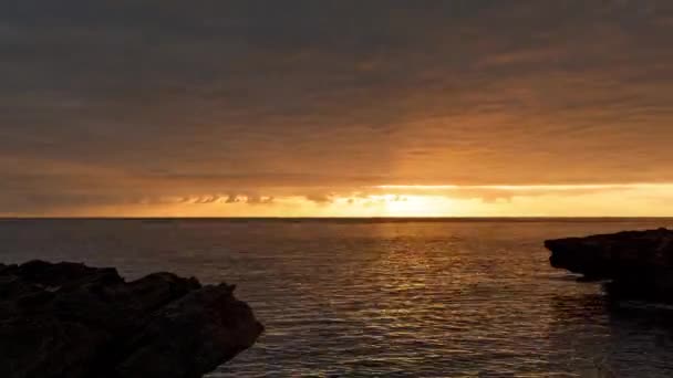 Západ Slunce Nad Středozemním Mořem Načasování — Stock video