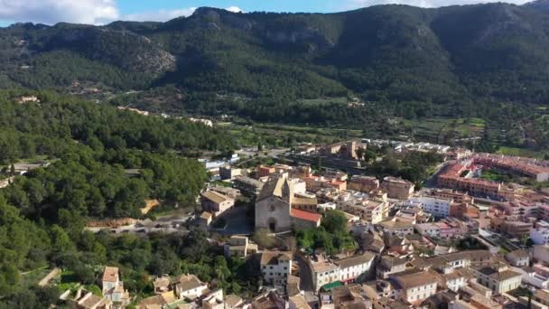 Aerial Cidade Velha Andratx Maiorca Espanha — Vídeo de Stock