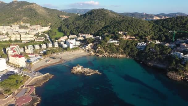 Vista Aérea Playa Del Camp Mar Mallorca España — Vídeo de stock