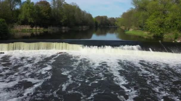 Cachoeira Znamensk Rússia Vista Drone — Vídeo de Stock