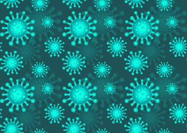 Ccoronavirus vektörü kusursuz arkaplan deseni