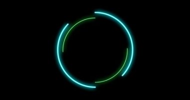 Neon çerçeve ışık animasyonu inanılmaz tasarım