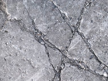 Çatlak gri beton. Kentsel gerici