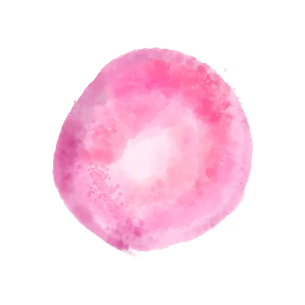 Aquarelle Rose Pastel Rond Élément Dessiné Main — Image vectorielle