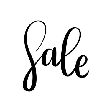 Satış kaligrafi metni. El çizimi vektör kaligrafisi