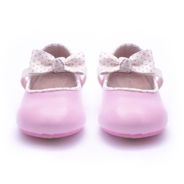 Bebek pembe bale ayakkabısı beyaz izole