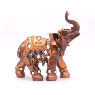 heykelcik beyaz izole bir fil