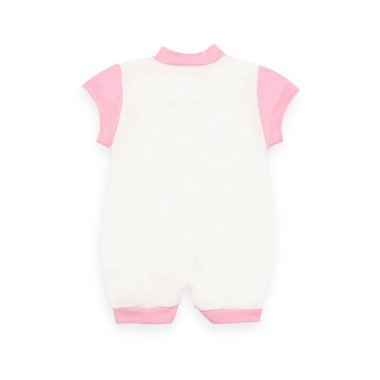 beyaz üzerine kısa kollu Isolated tulumu