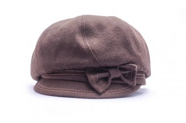 kadın gazeteci çocuk kap Isolated beyaz