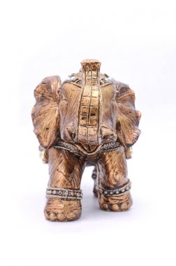 heykelcik beyaz izole bir fil