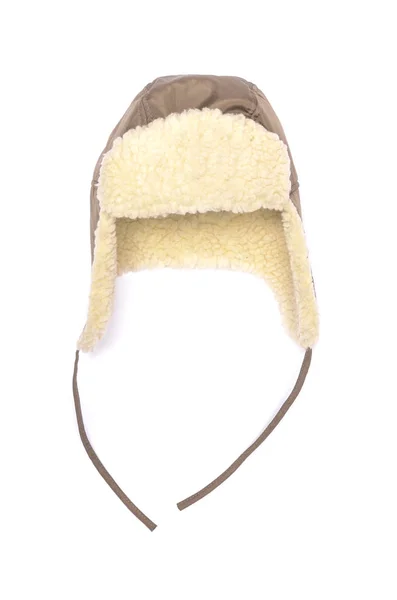 Chapéu de abas de orelha isolado em branco — Fotografia de Stock