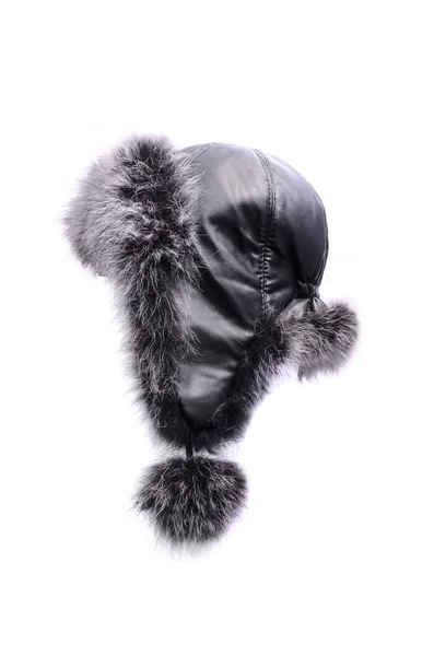 Chapeau Ushanka isolé sur blanc — Photo