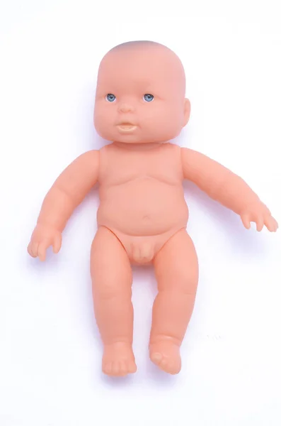 Baby doll geïsoleerd op wit — Stockfoto