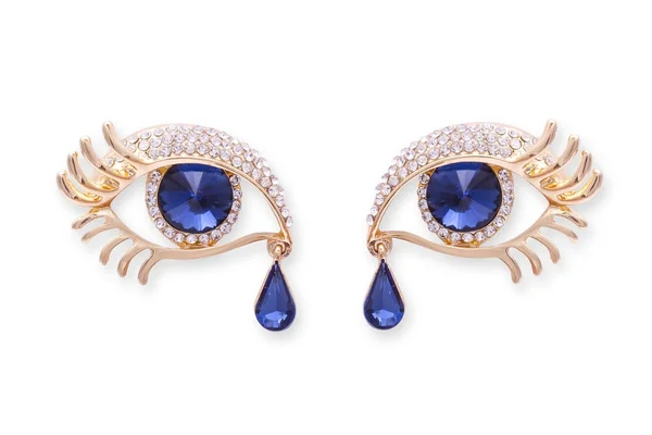 Olhos preciosos. De ouro, de esmeraldas e de diamantes — Fotografia de Stock